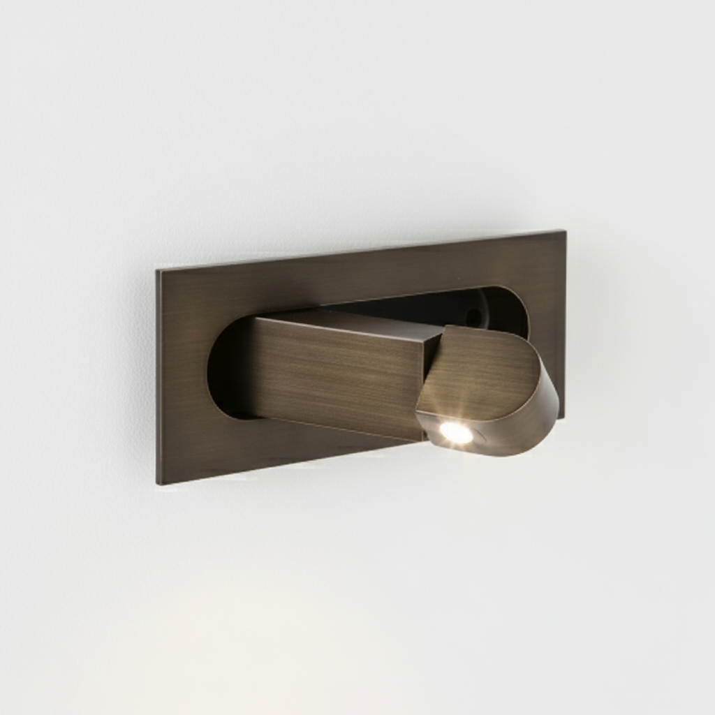 Decoración hogar con aplique de pared moderno, luz de noche y lectura ajustable.