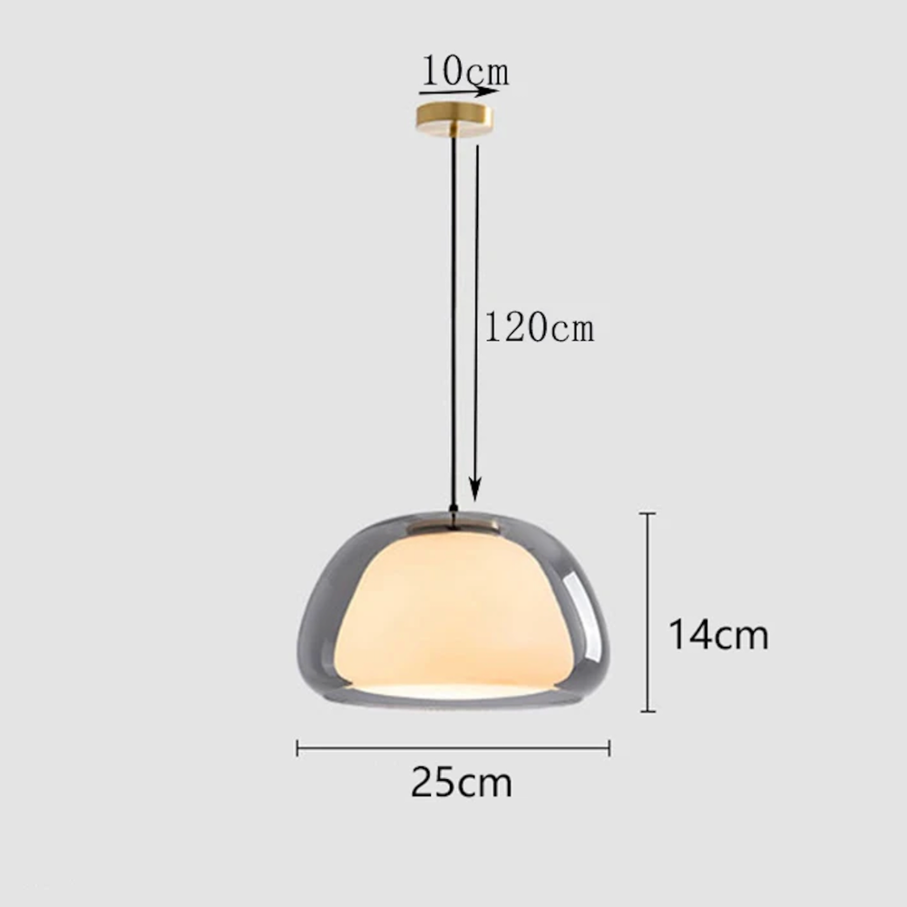 Lámpara de cúpula ajustable con rosca E27, ideal para iluminación interior moderna.