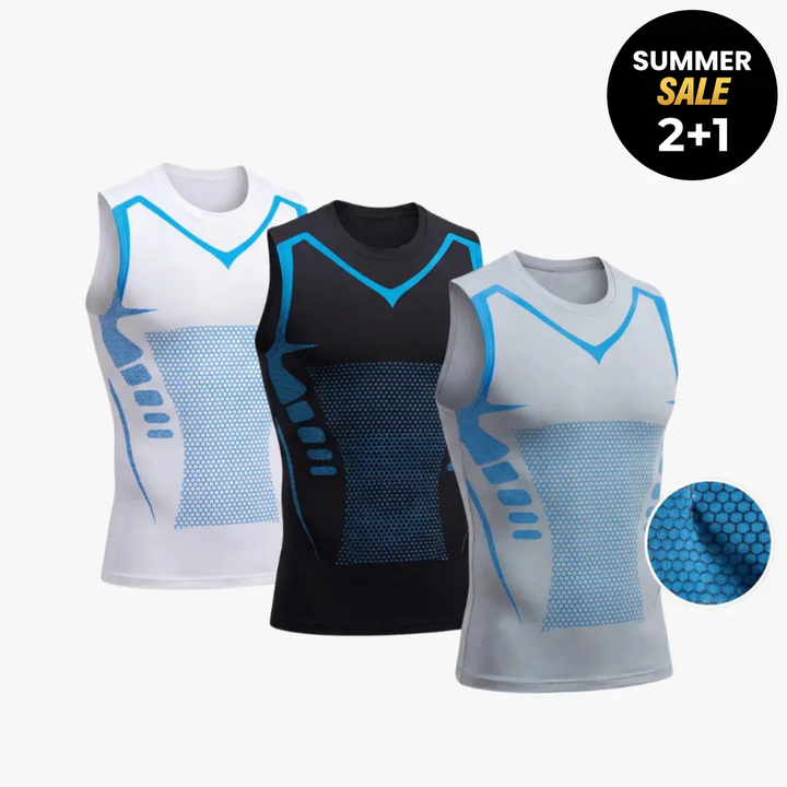Ropa interior moldeadora iónica cómoda para hombres, ajuste de capa única, efecto faja discreto y eficaz.