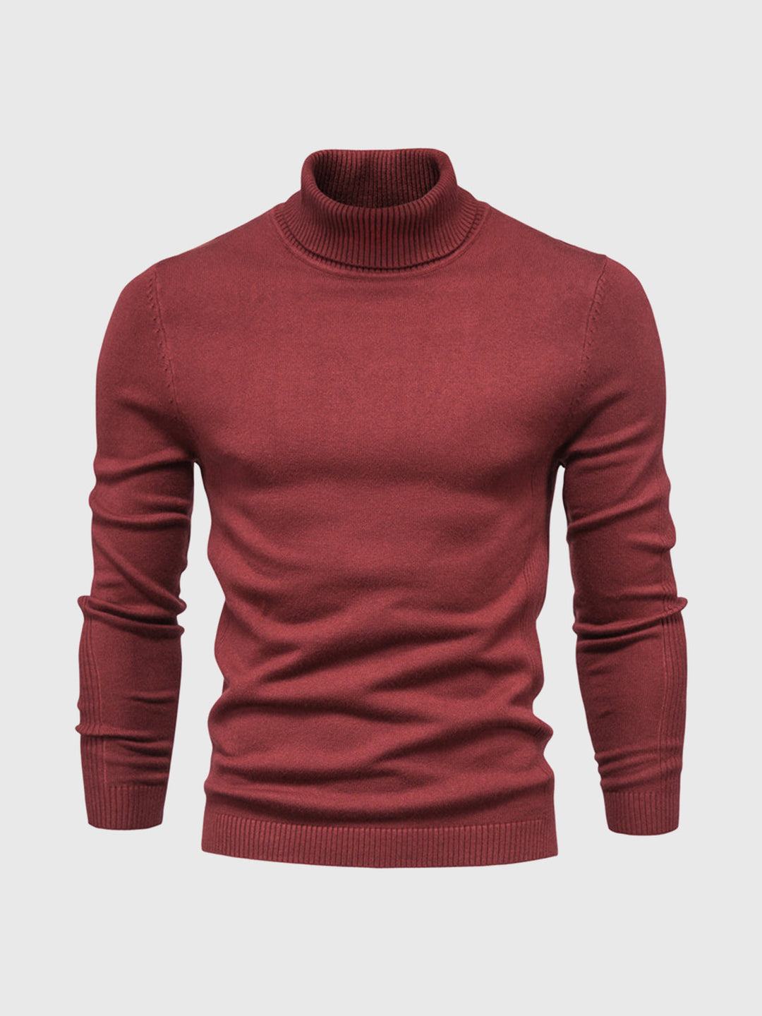 Jersey de punto suave para hombre, cuello alto, slim fit, ideal para ocasiones.