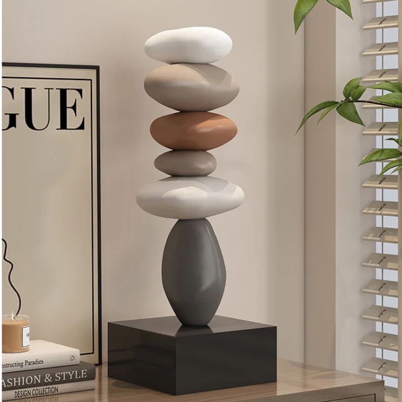 Adorno minimalista de arte moderno para decoración de sala. Crea un ambiente relajante y armonioso.