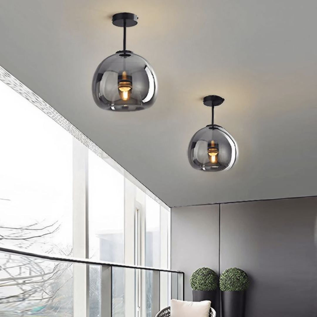 Plafón LED geométrico minimalista. Iluminación de techo moderna para sala, diseño decorativo y eficiente.