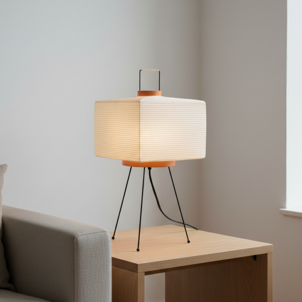 Lámpara de mesa Akari 7A, iluminación ambiental serena para tu hogar.
