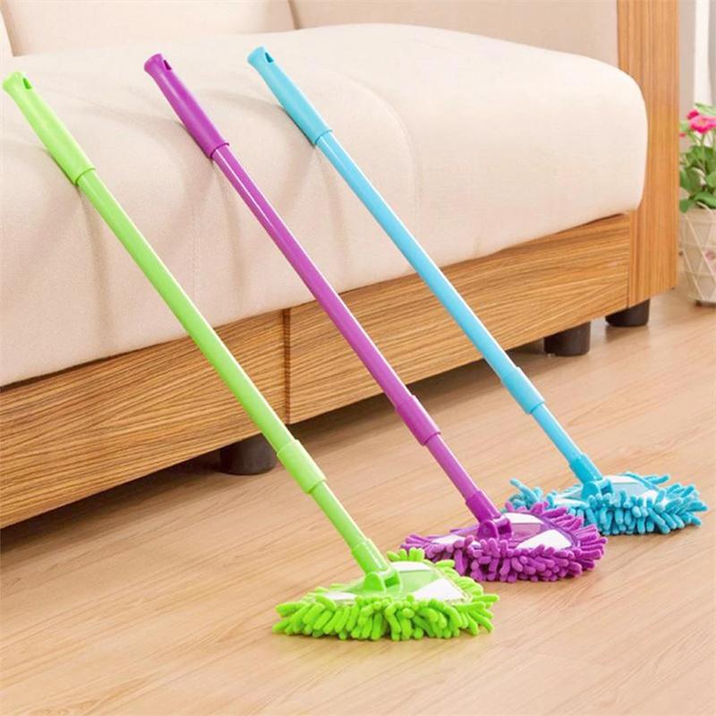 Mopa triangular giratoria para limpieza de suelos del hogar, ajustable para alcanzar todos los rincones fácilmente.