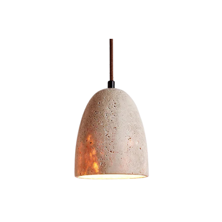 Lámpara colgante de piedra natural para iluminación interior, diseño moderno y estilo único.