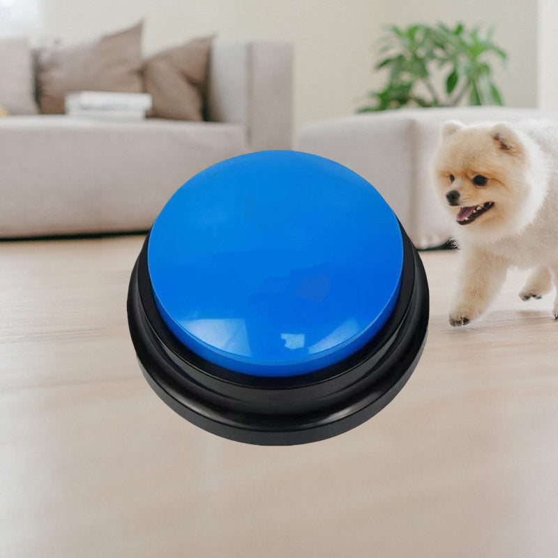 Juguete interactivo con grabación de voz para entrenamiento de mascotas, material ABS resistente.