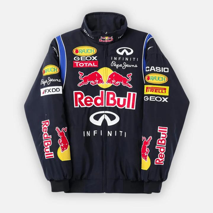Chaqueta vintage de carreras unisex con estilo retro clásico, ideal para moda casual y deportiva exterior.