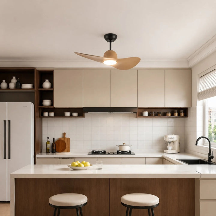 Estilo y frescura: ventilador de techo LED moderno y silencioso con luz.