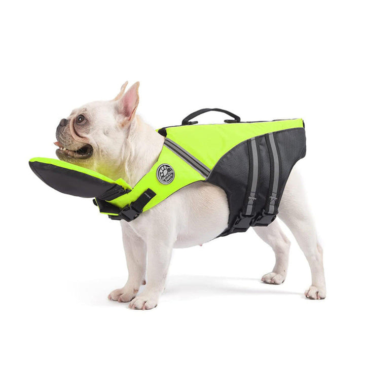 Chaleco salvavidas para perros con hebillas de liberación rápida. Fácil de poner y quitar, máxima seguridad acuática.