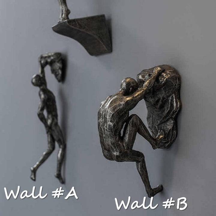 Escultura abstracta de escalador 3D, arte mural moderno para cualquier pared del hogar.