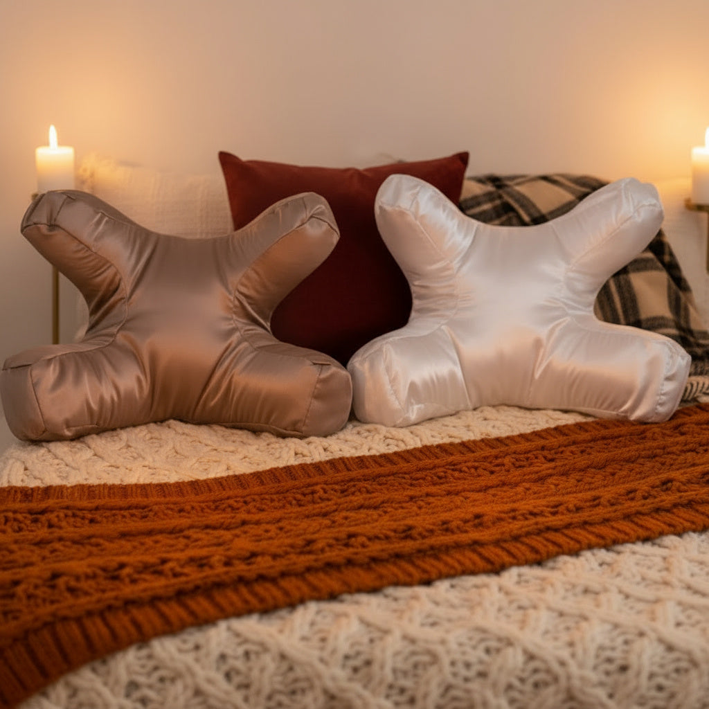Almohada de satén, ideal para el descanso. Su diseño contorneado protege la piel y evita el frizz capilar.
