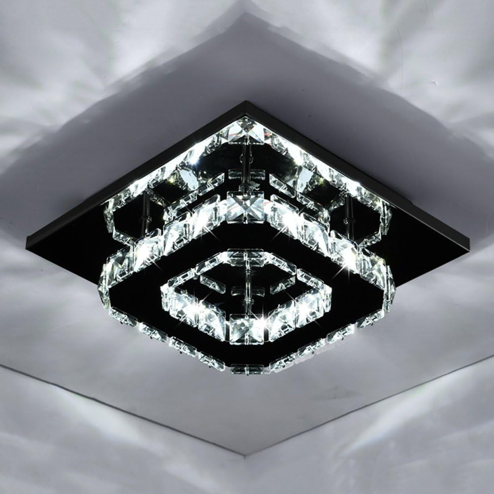 Lámpara de techo LED de cristal, moderna y versátil para complementar la decoración de tu hogar.