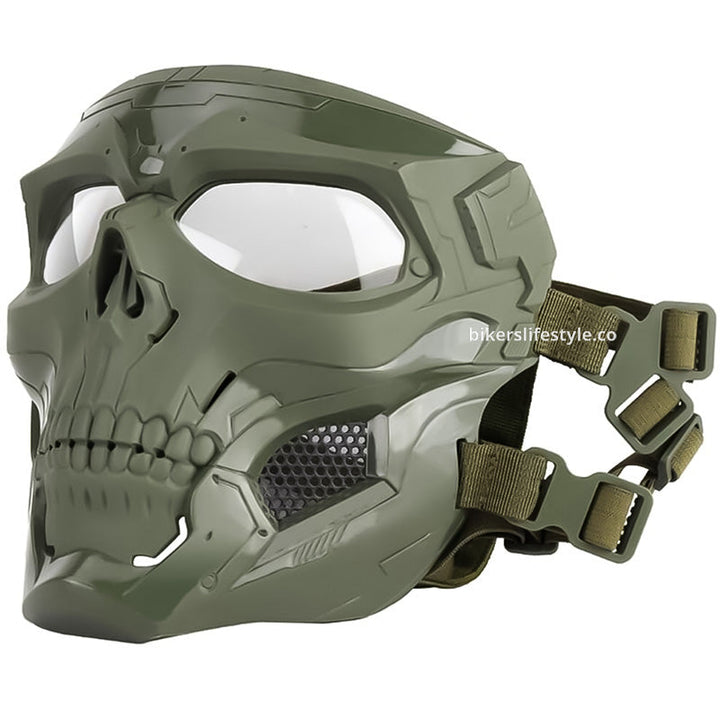 Máscara protectora de cráneo para airsoft. Resistencia extrema, diseño militar y apta para paintball unisex.