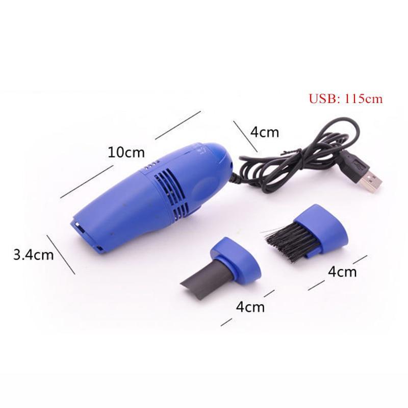Aspiradora mini USB con boquillas finas para limpieza profunda de teclados, puertos y componentes electrónicos.