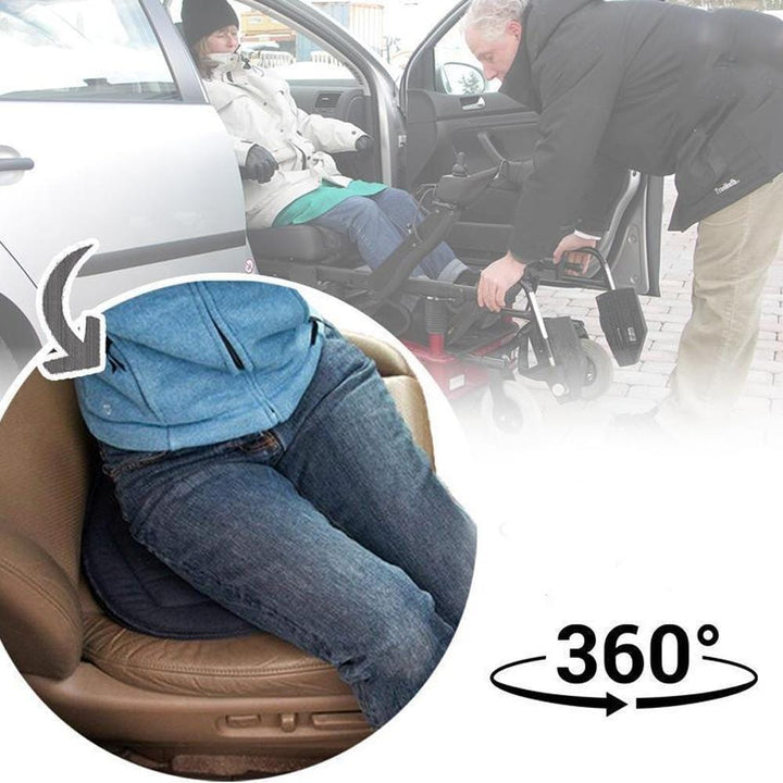 Cojín portátil de espuma viscoelástica con giro 360°. Confort en oficina y hogar.