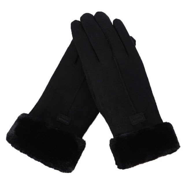 Guantes cálidos de invierno para mujer, de diseño elegante y función táctil. Perfectos para el frío.