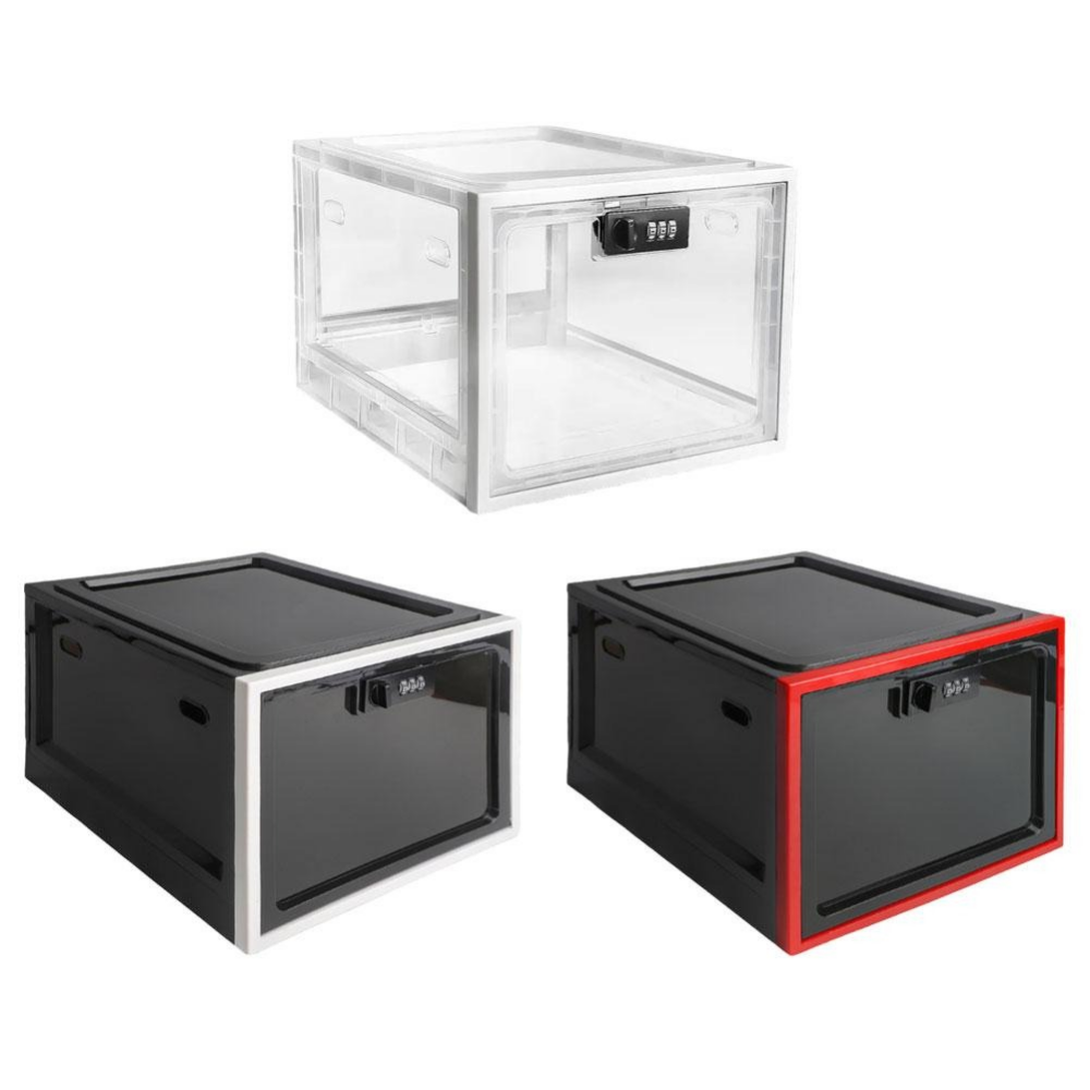 Organizador de cocina con cerradura para refrigerador, almacenamiento seguro de alimentos, medicinas y más.