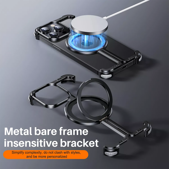 Funda minimalista sin bordes para iPhone, negra. Delgada, con MagSafe y resistencia a golpes. Accesorio.