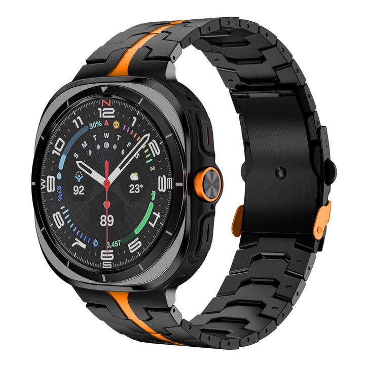 Correa de titanio Grado 2 para smartwatch de 47mm, duradera y adaptable.