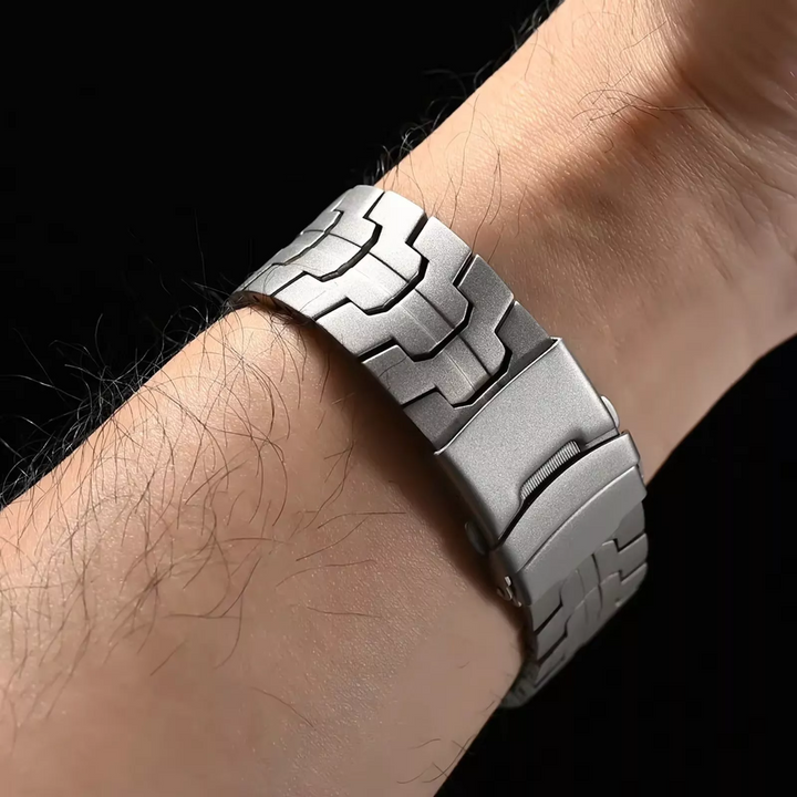 Correa de titanio Grado 2 resistente al agua para smartwatch de 47mm, máxima durabilidad.