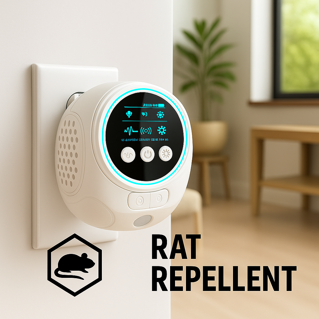 Tecnología ultrasónica avanzada. Repelente sin químicos contra ratas y ratones. Protege hasta 297 m² en el hogar.