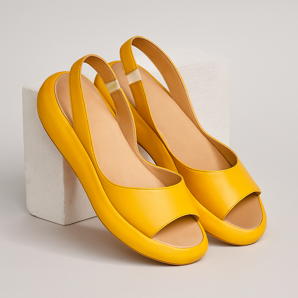 Primer plano de sandalias Silvia para mujer, con suela antideslizante y diseño cómodo, listas para el verano.