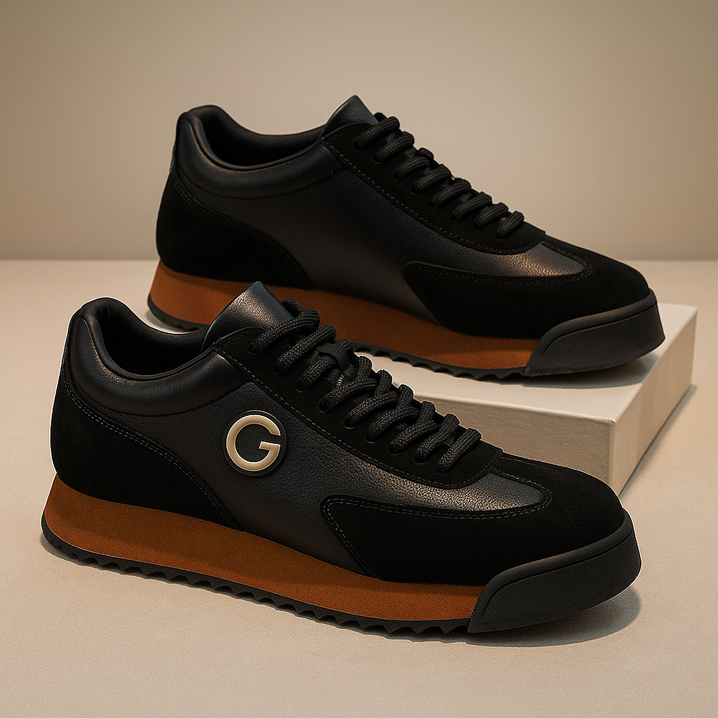 Zapatillas para hombre marrones, cómodas y versátiles. Calzado casual con cordones para un estilo urbano elegante.