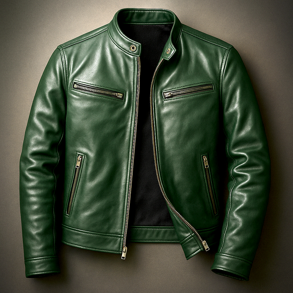 Auténtica chaqueta vintage para hombre, estilo retro atemporal. Comodidad urbana para moda masculina de primavera.