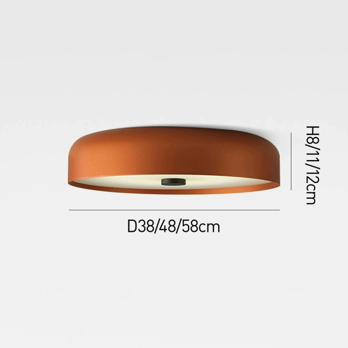 Iluminación de techo LED redonda para el hogar, diseño minimalista que aporta modernidad y calidez.