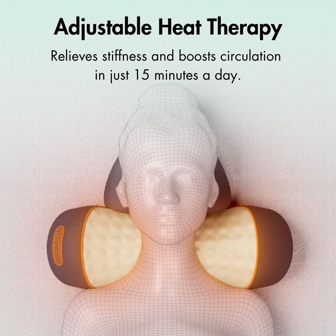 Masajeador cervical para relajación y alivio de cuello, combinando tracción, vibración y terapia de calor efectiva.