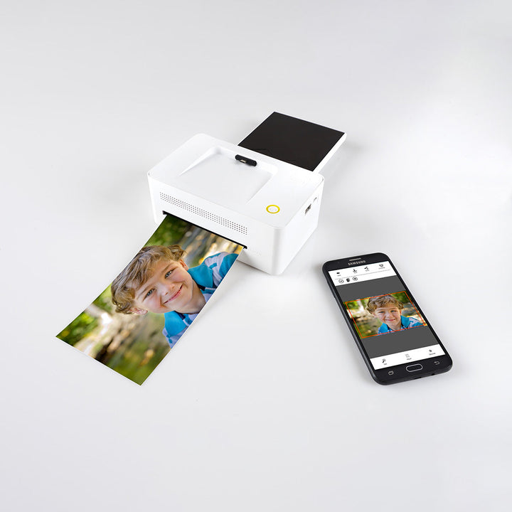 Impresora de fotos para regalos y decoración. Compacta, inalámbrica, ideal para fotos 10x15 cm desde smartphone.
