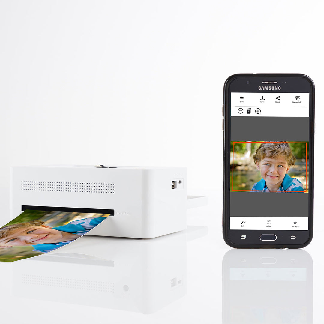 Convierte tus fotos de smartphone en impresiones 10x15 cm con esta impresora fotográfica inalámbrica portátil.