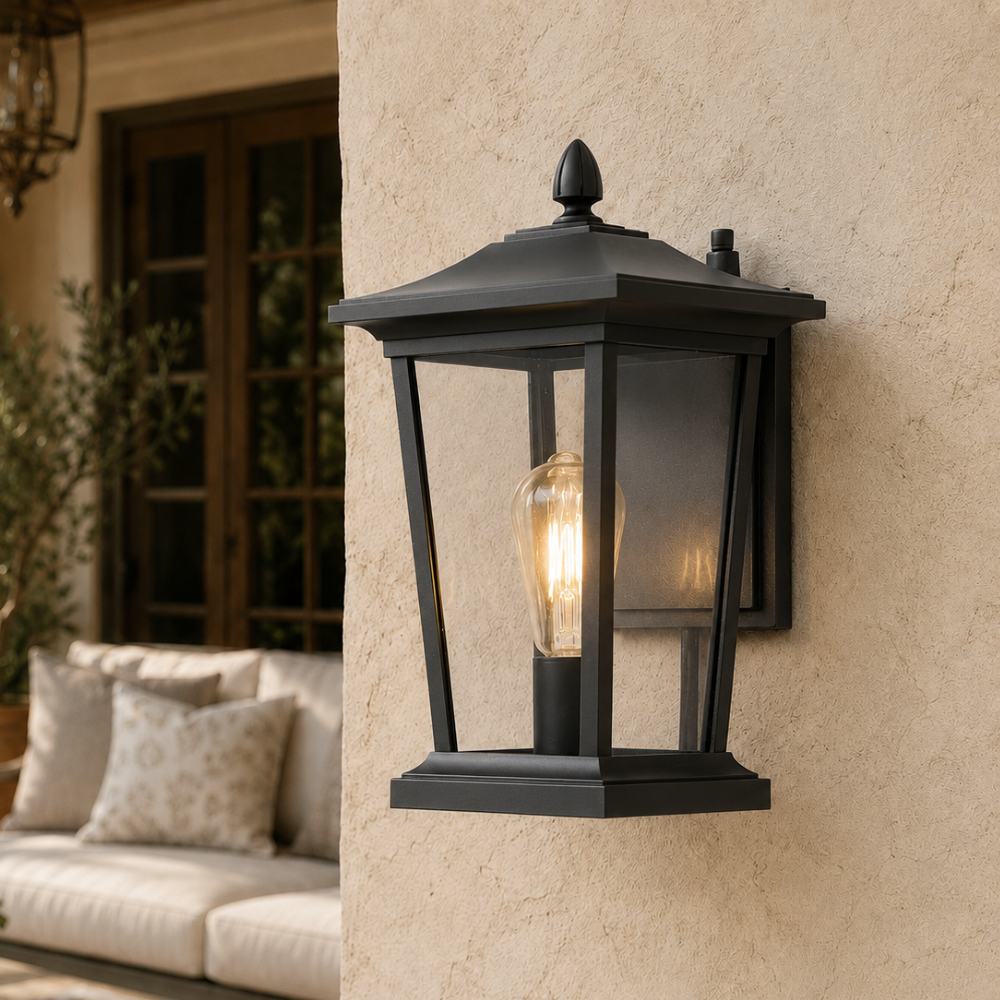 Aplique LED industrial de aluminio para pared exterior, iluminación jardín.