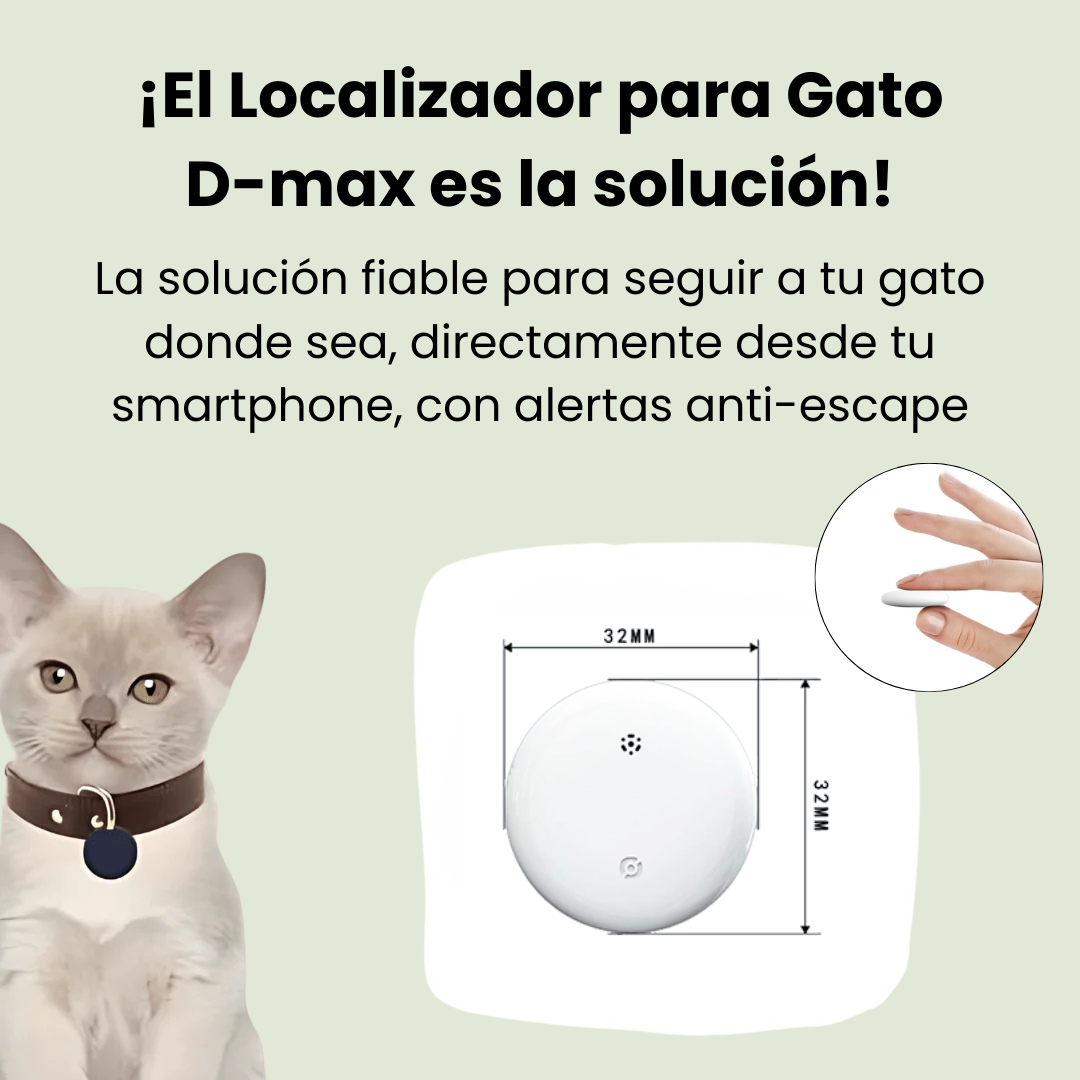 Localizador GPS para gatos. Seguimiento preciso, sin cuotas mensuales. Pequeño, ligero y seguro para tu felino.