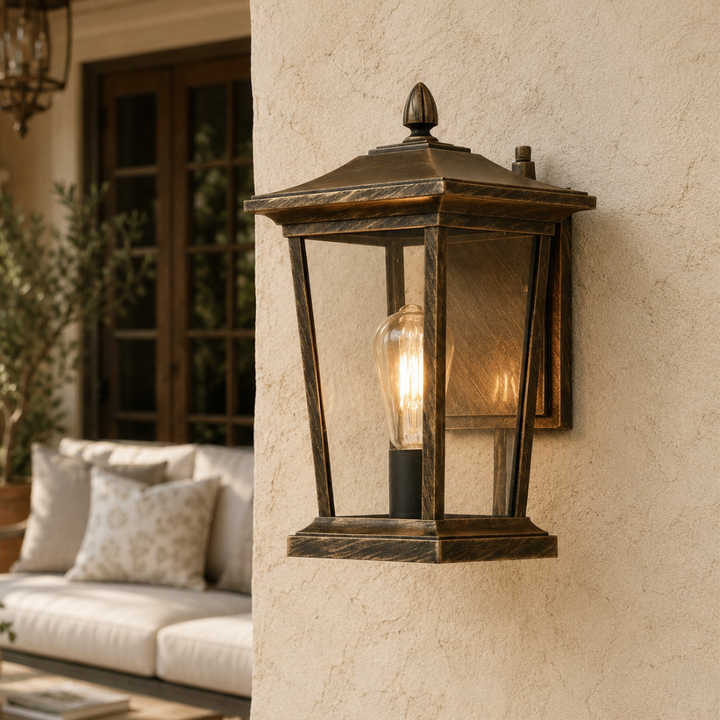 Aplique de pared LED IP65 para jardín, estilo industrial, resistente al agua.