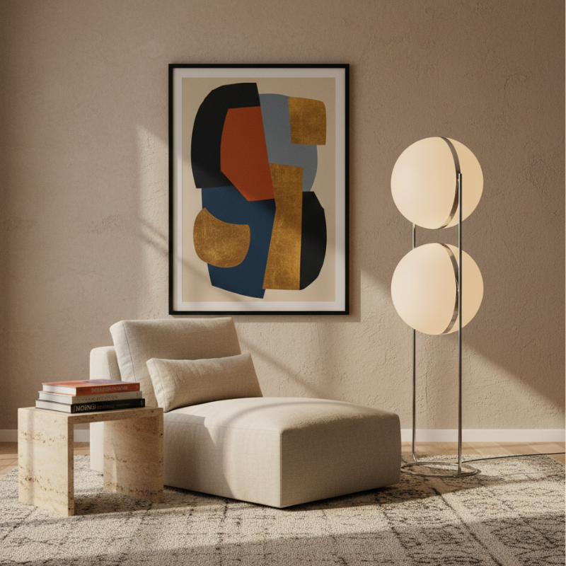 Lámpara de pie decorativa, perfecta para dormitorio o sala, estilo moderno.