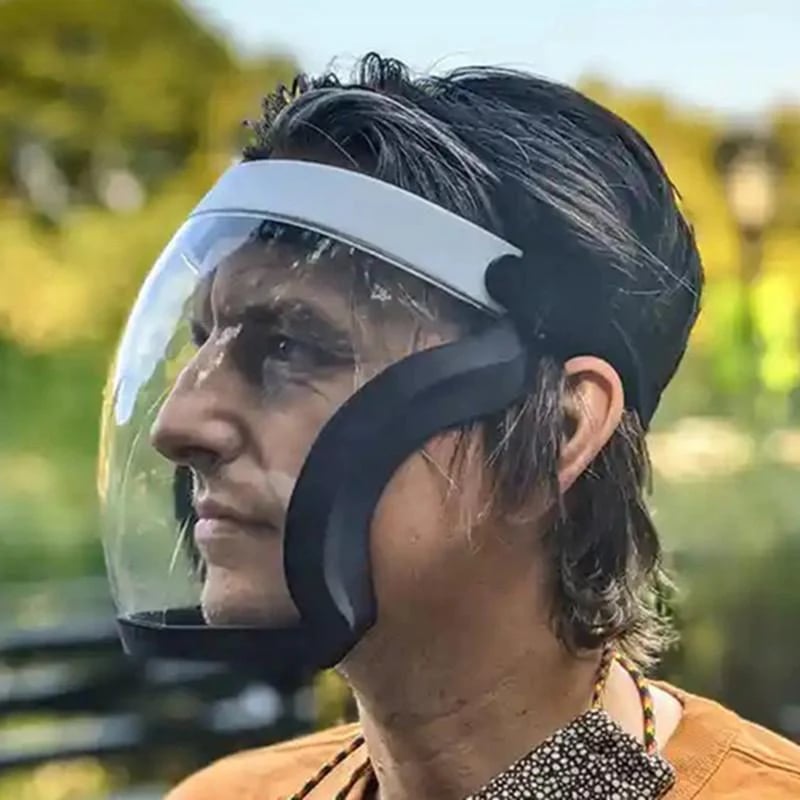 Equipo de protección personal (EPP) transparente unisex, con diadema cómoda.