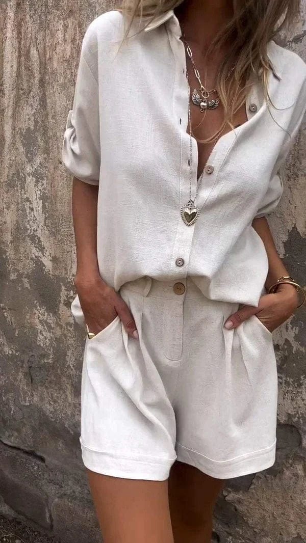 Conjunto loungewear Malara de dos piezas para mujer, top y pantalón, perfecto para relax y estilo casual.