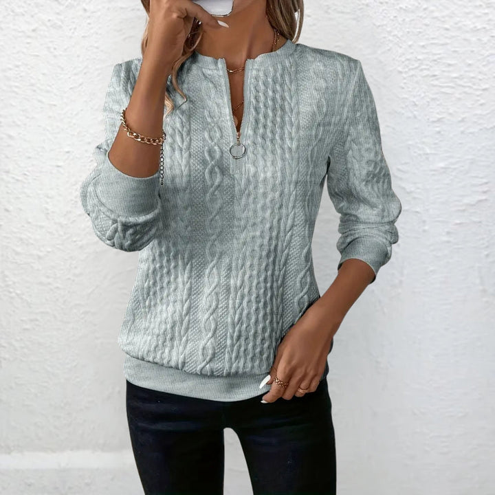 Sudadera de mujer elegante, punto suave. Ideal para estilo casual y femenino.