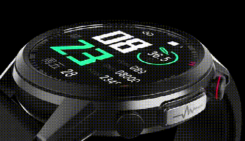 Reloj inteligente monitor de glucosa no invasivo. Control diario de bienestar, ritmo cardíaco, presión y oxígeno.