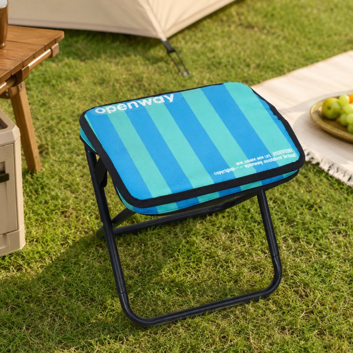 Asiento portátil para exterior, ideal para camping, la playa o el jardín. Muy versátil.