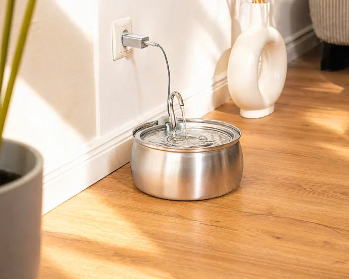 Fuente de agua automática 4L para gatos, bebedero silencioso con filtro avanzado para mascotas.