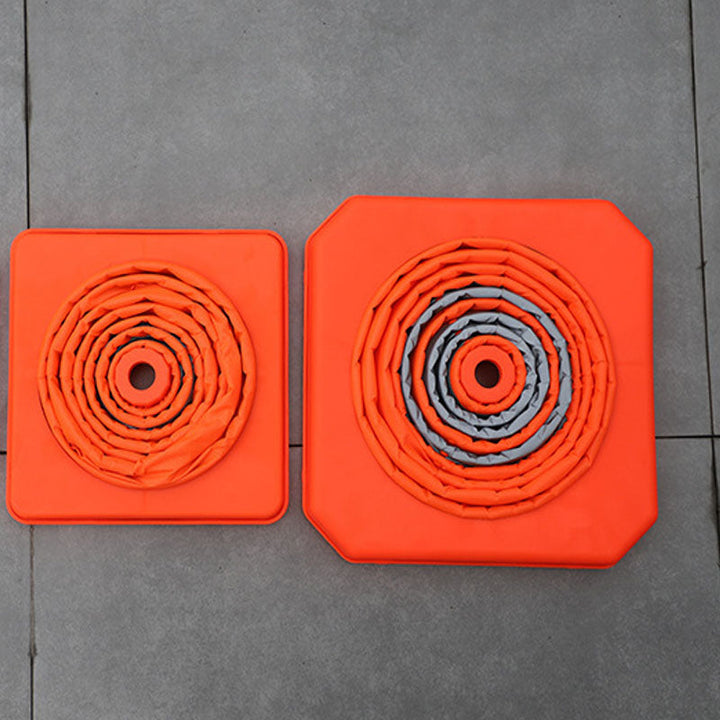 Cono de emergencia plegable y reflectante, portátil para seguridad vial en carretera.