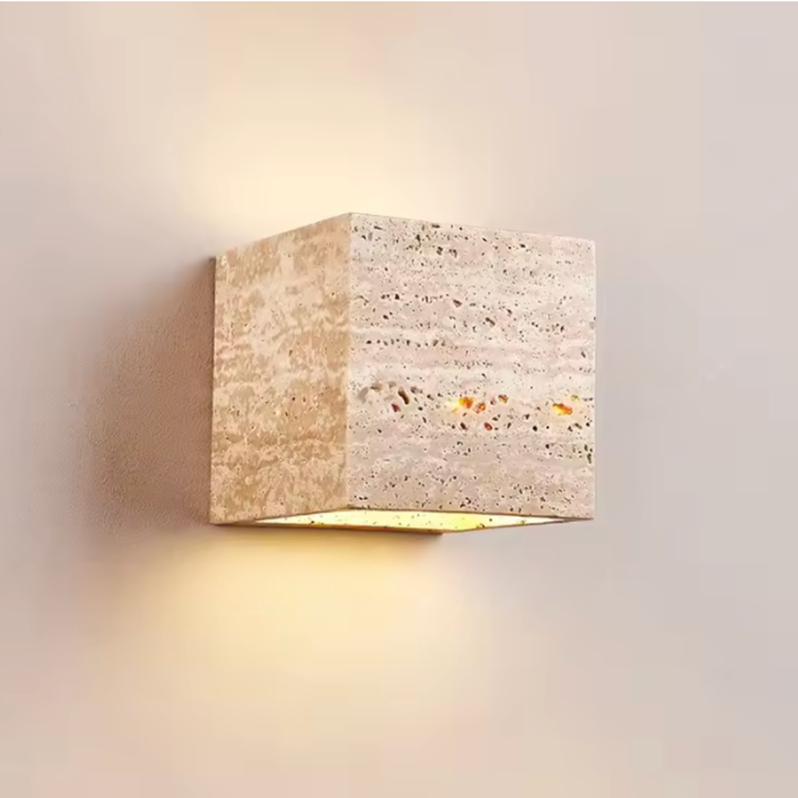 Lámpara de pared exterior Wabi Sabi, ideal para jardín o patio. Luz LED moderna e impermeable.