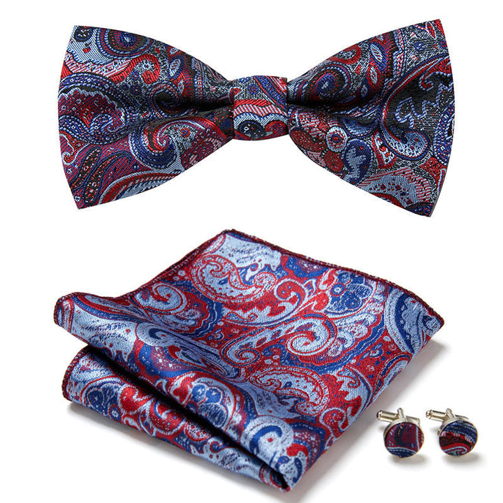 Conjunto de pajarita floral para hombres, listo para usar en eventos importantes. [[lstfy-media:25]]