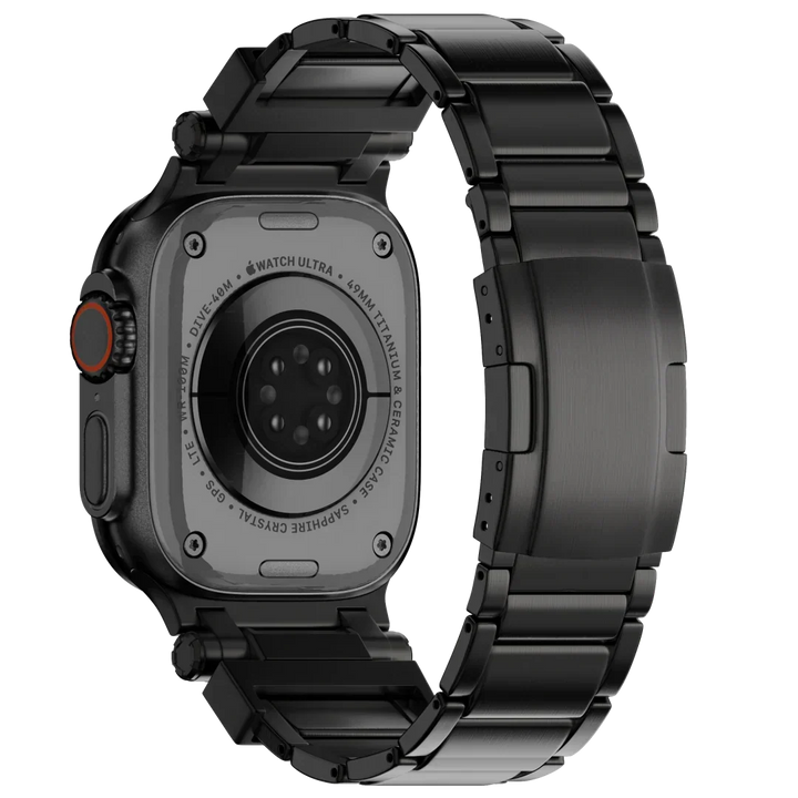 Accesorio de titanio ajustable para reloj inteligente, máxima resistencia y ligereza.