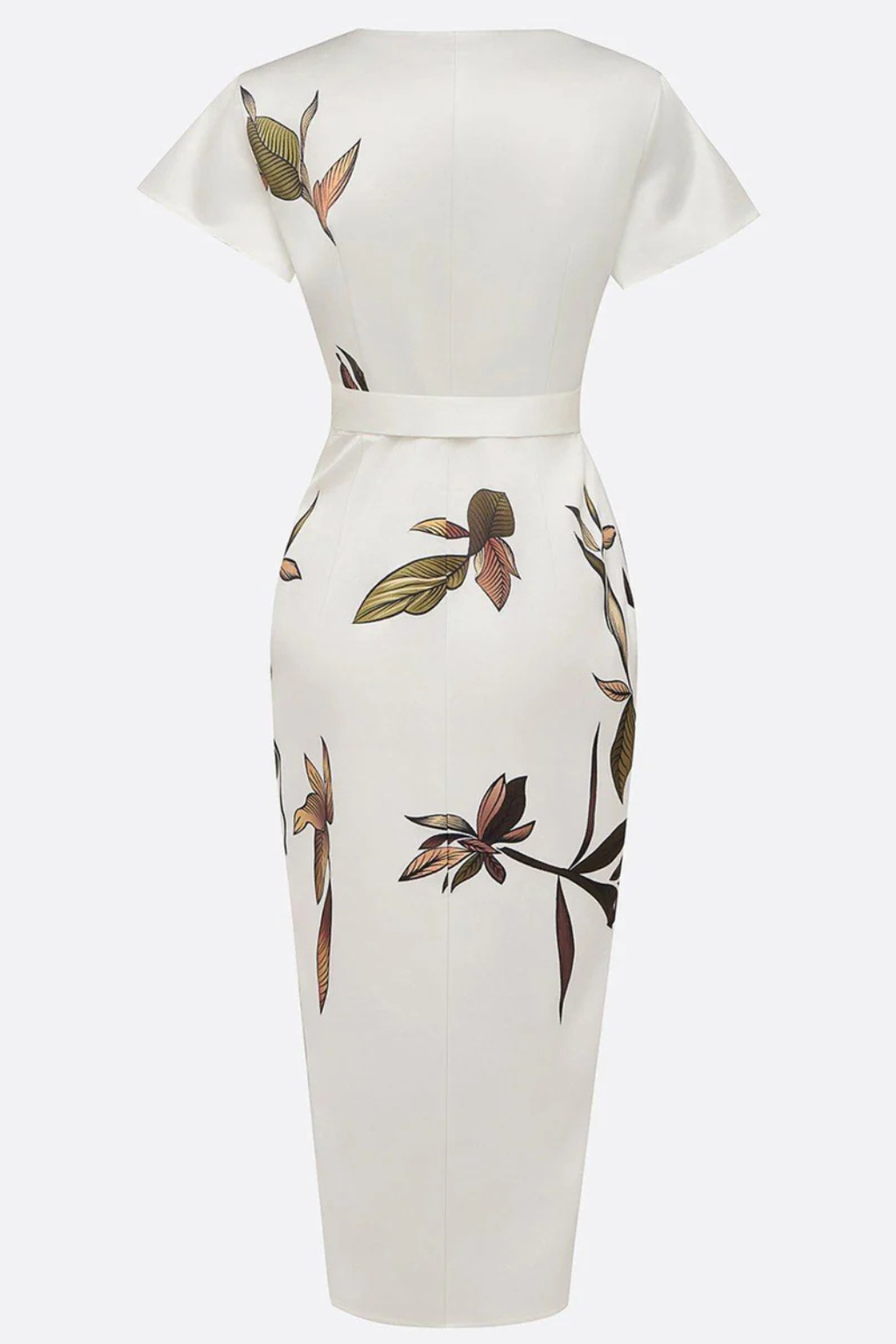 Vestido midi sin mangas con escote cruzado, ideal para fiestas y eventos formales de verano.