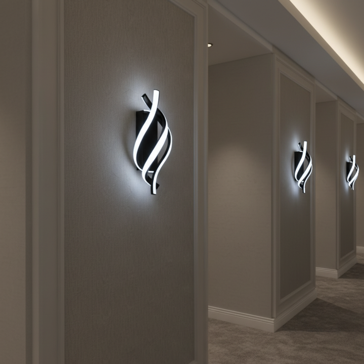 Iluminación LED de pared, estilo minimalista que combina con cualquier decoración de hogar.