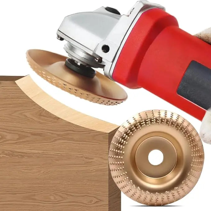 Set 3 discos para amoladora angular de madera: tallar, lijar y cortar. Ideal para carpintería y bricolaje.
