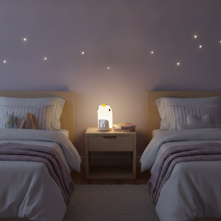 Luz LED de unicornio para niños. Reloj despertador digital. Regalo ideal para habitación infantil.